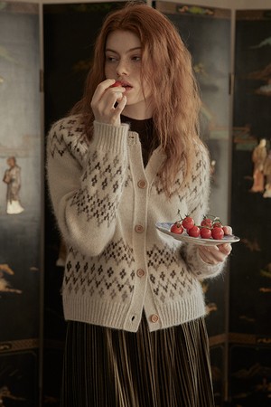 PM_Nordic jacquard cardigan