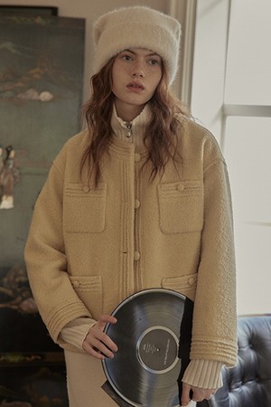 PM_Cheese pocket woolen coat