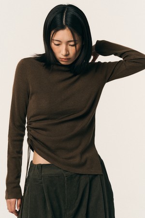 AR_Side string turtleneck knit top_2color