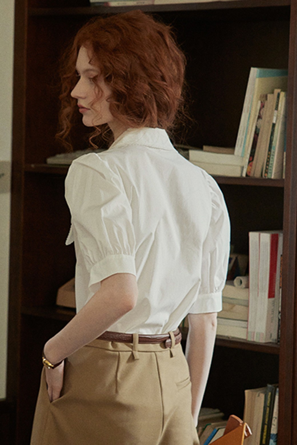 Proud Mary - 셔츠 - PM_Lapel puff short sleeve shirt