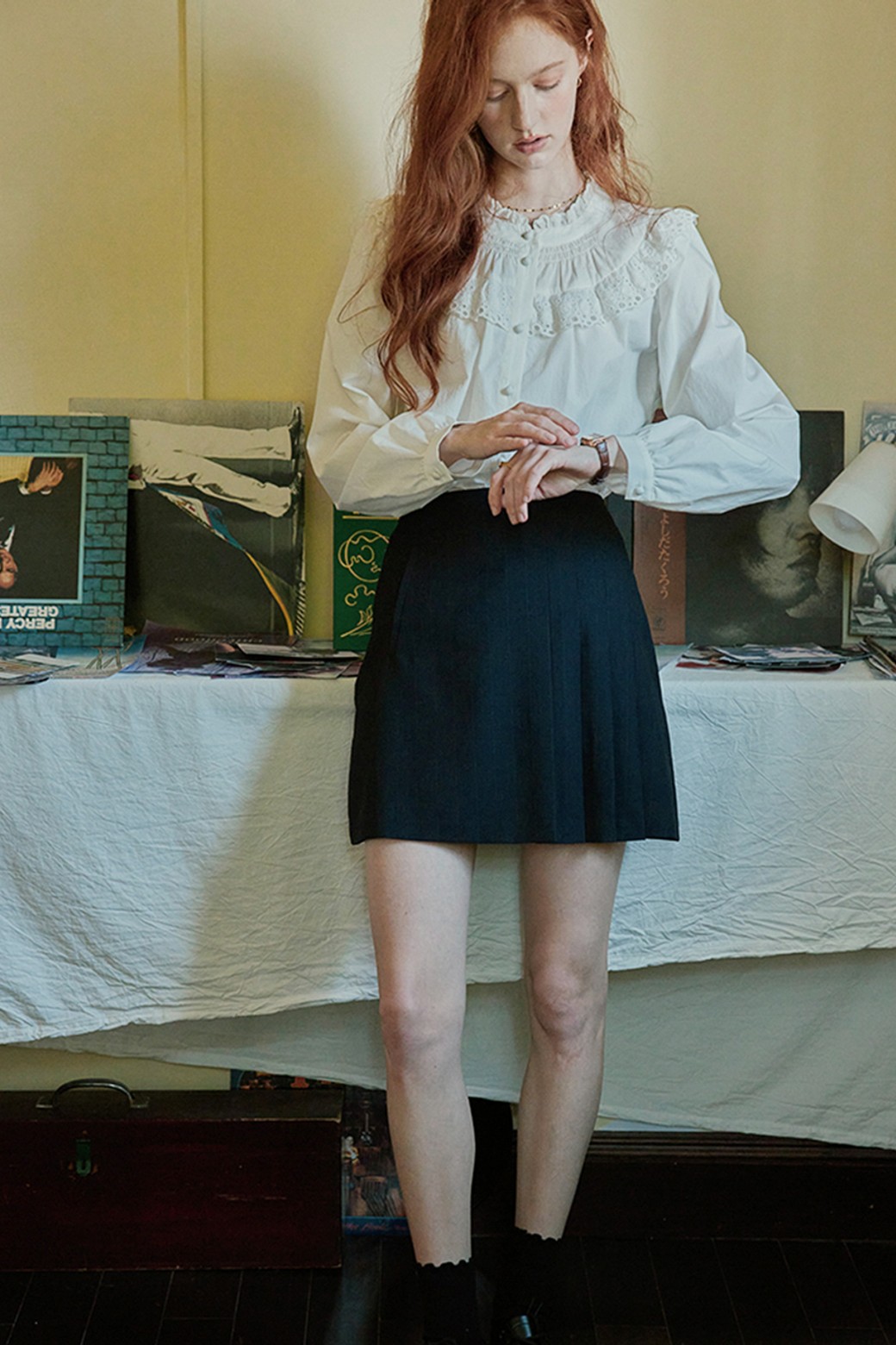 Proud Mary - 셔츠 - PM_Palace lace frill shirt
