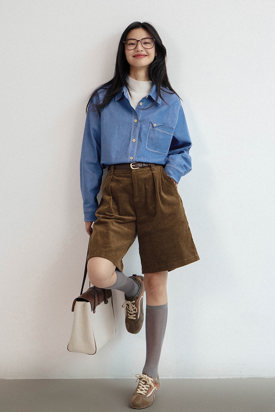 LANGSON - 쇼트팬츠 - LS_Corduroy casual bermuda pants