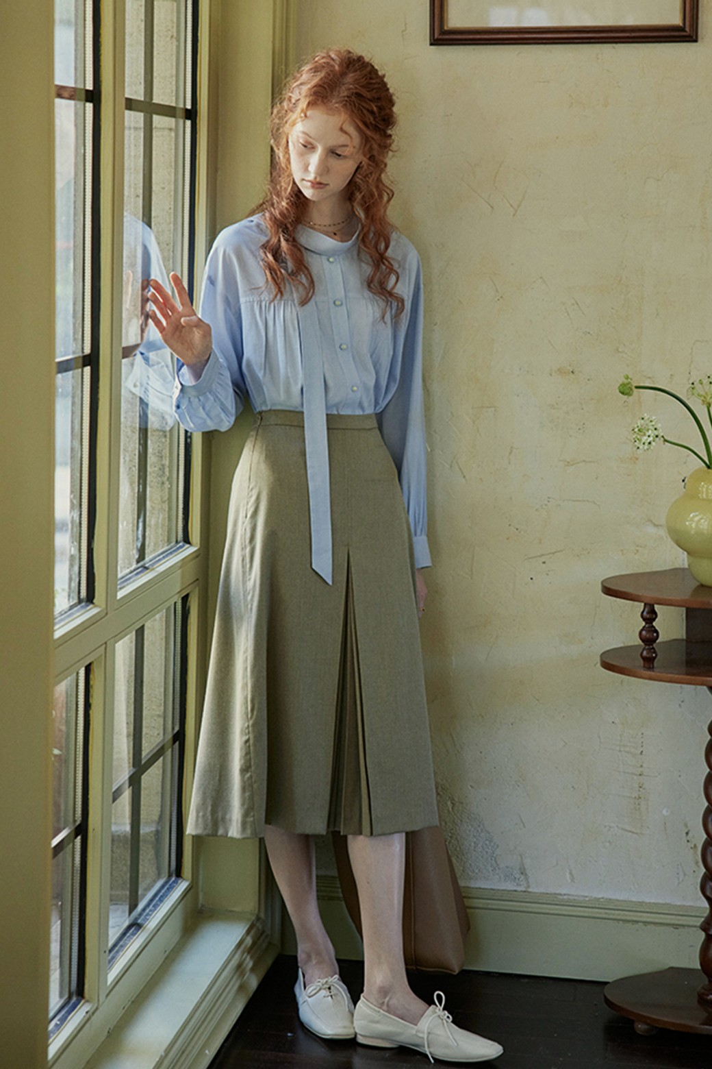 Proud Mary - 셔츠 - PM_Ribbon collar striped shirt