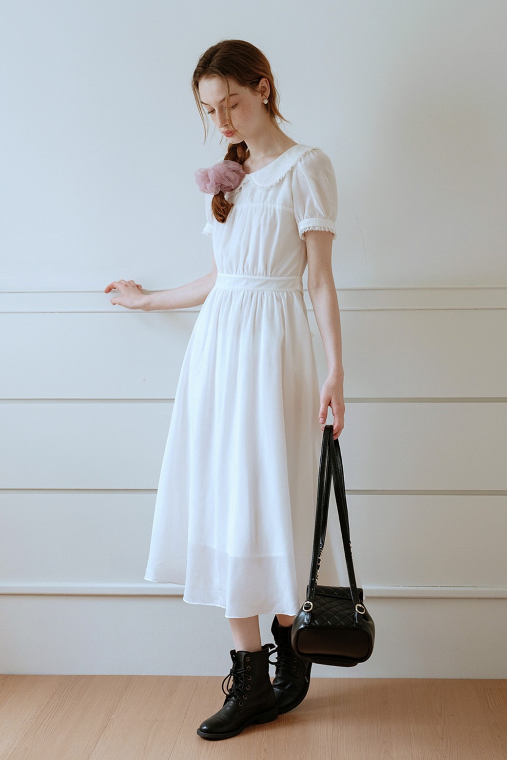 ★Cest Moidew★ Cest_White doll collar chiffon dress Cest_White doll collar chiffon dress_Cest Moidew - 코오롱몰