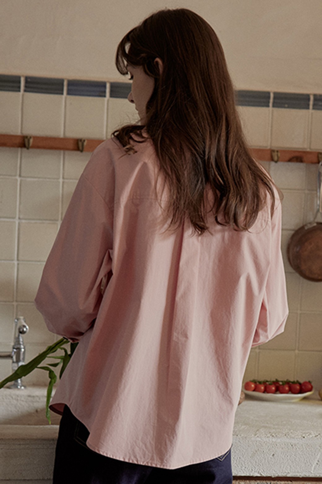 Proud Mary - 셔츠 - PM_Cotton pink loose shirt