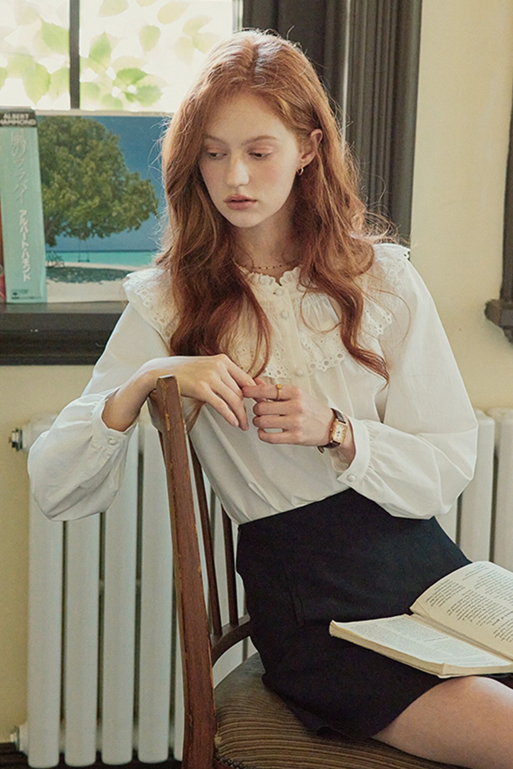 Proud Mary - 셔츠 - PM_Palace lace frill shirt