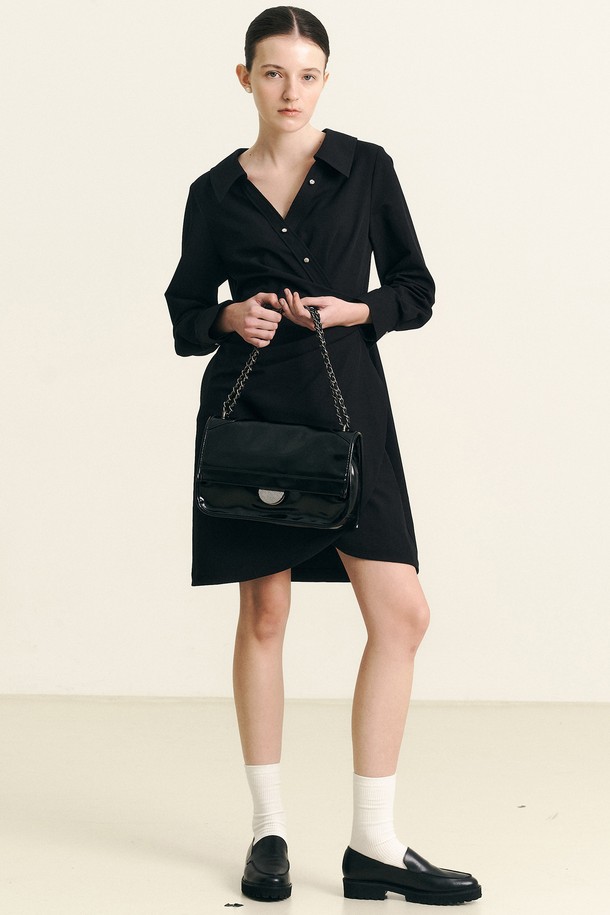 WE'DEE - 숄더백 - WD_Leather chain bag_BLACK