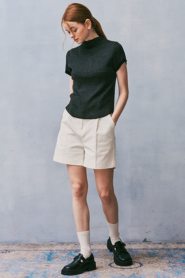 WE'DEE - 쇼트팬츠 - WD_One tuck pocket shorts_WHITE