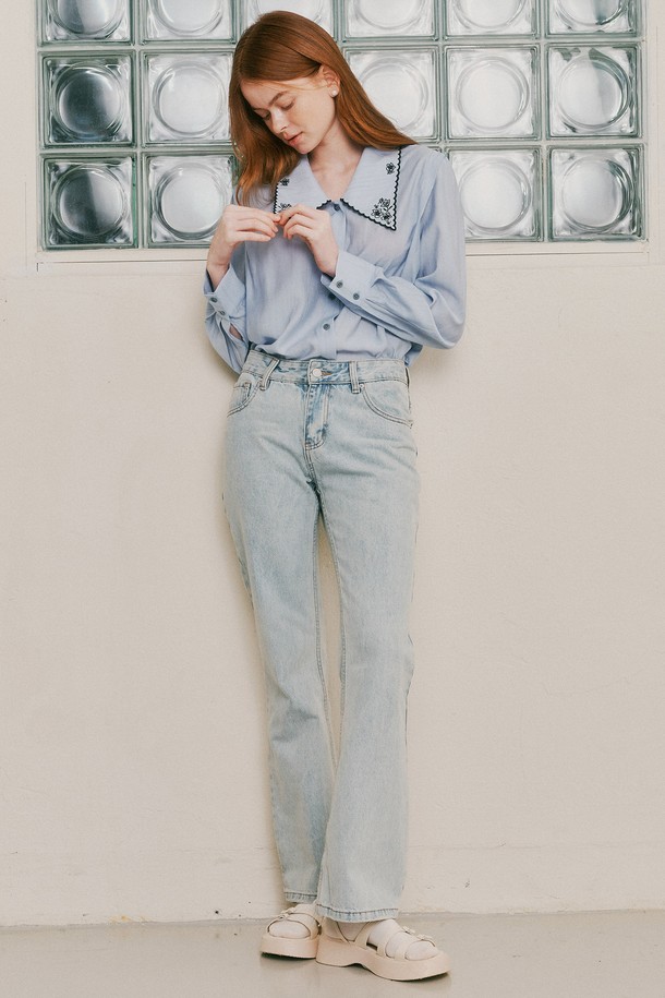 WE'DEE - 데님 - WD_Light blue denim pants