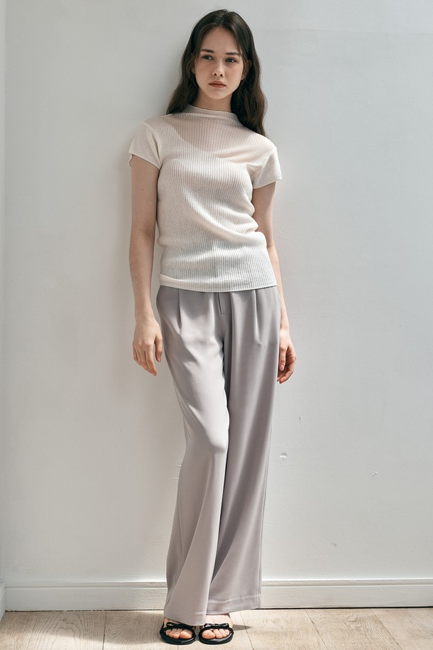 WE'DEE - 롱/미디팬츠 - WD_Summer wide slacks_GRAY