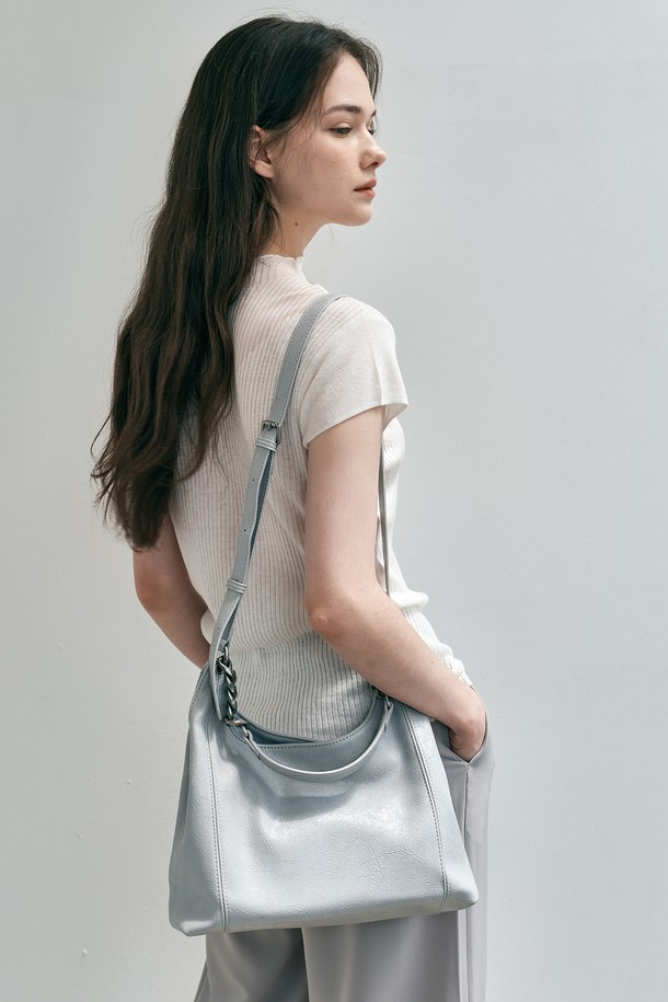 WE'DEE - 숄더백 - WD_Crumple shoulder bag_GRAY