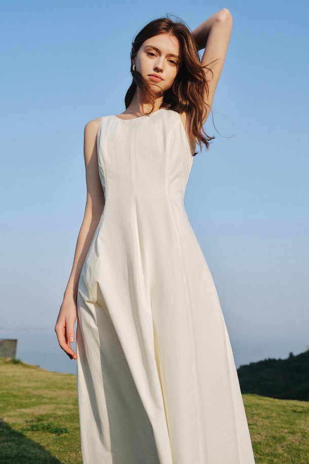 WE'DEE - 민소매 원피스 - WD_Temperament sleeveless dress_WHITE