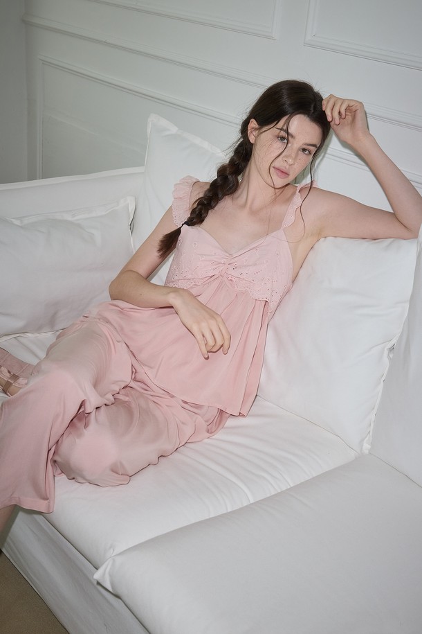 Melanie Joy - 홈웨어 - MJ_Bow sling nightgown_PINK