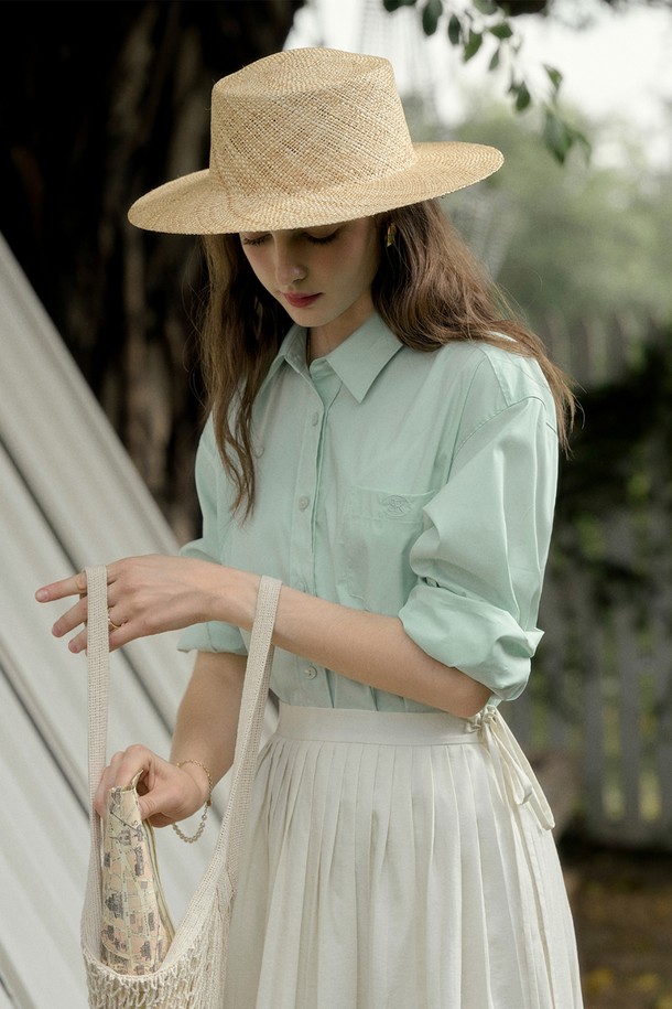 Simple Retro - 셔츠 - SR_Embroidery classic shirt_3color