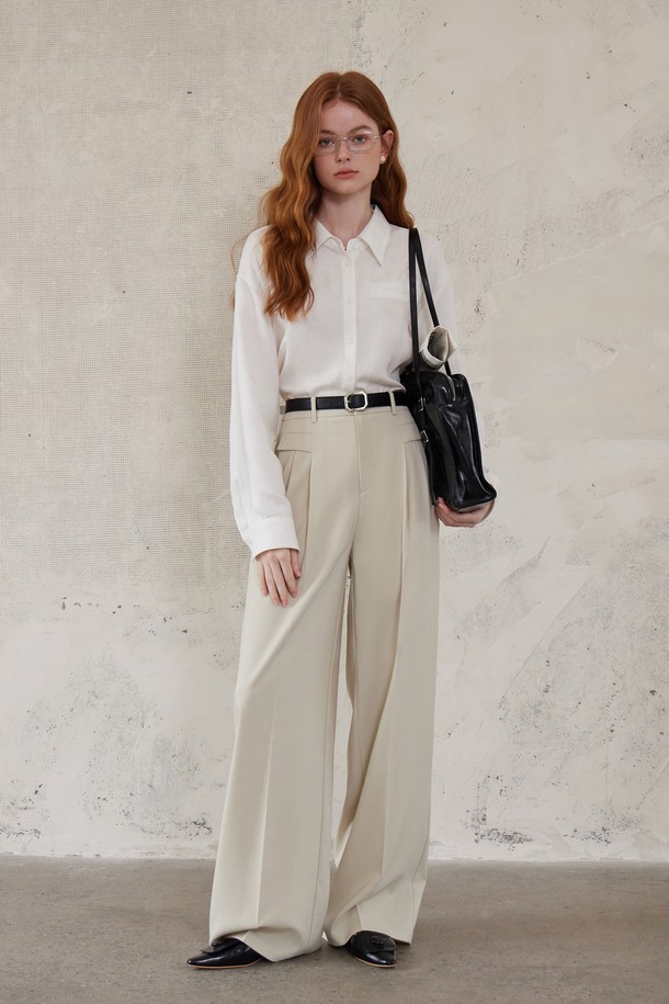 WE'DEE - 롱/미디팬츠 - WD_Design straight wide pants