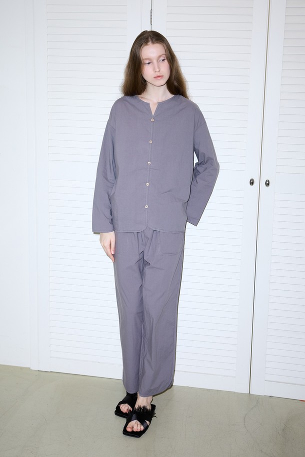 Melanie Joy - 홈웨어 - MJ_Loose fit shirt pajamas_2color