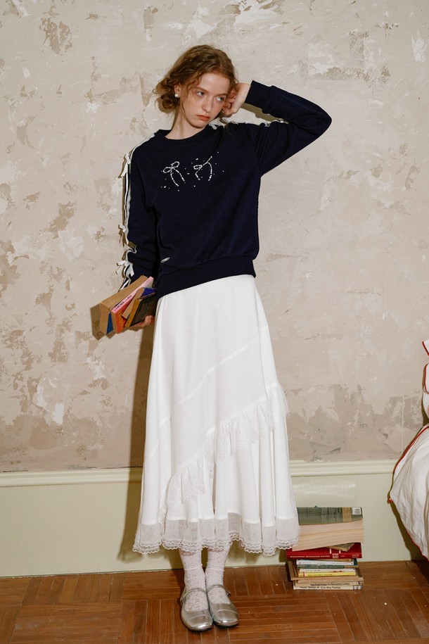 Cest Moidew - 롱스커트 - Cest_Irregular lace long skirt