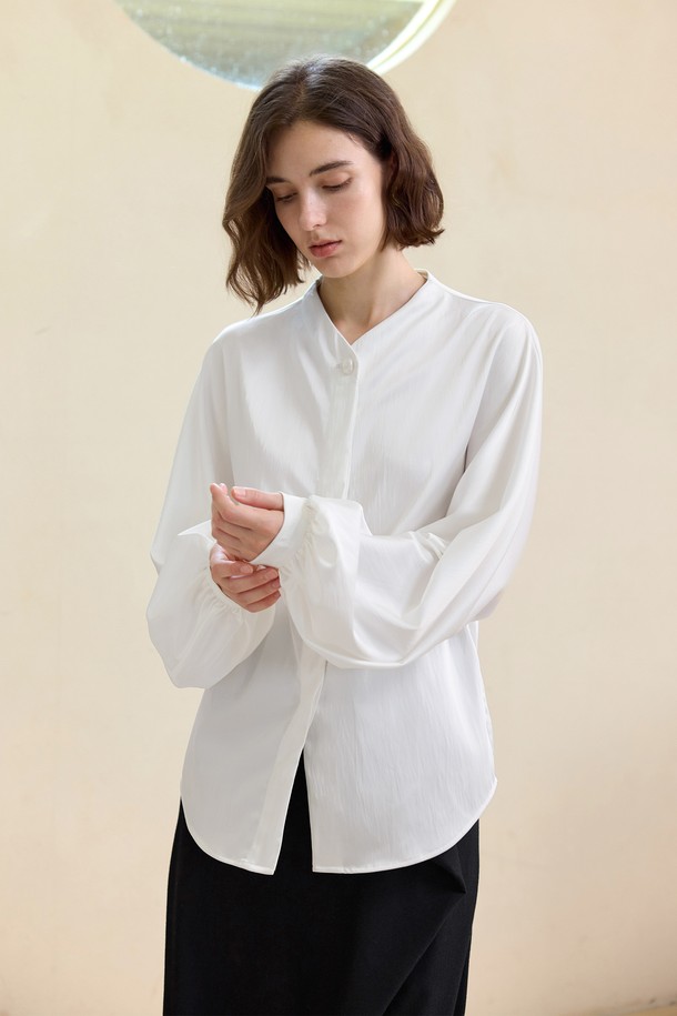 YYIAM - 셔츠 - YY_Temperament long sleeve white shirt