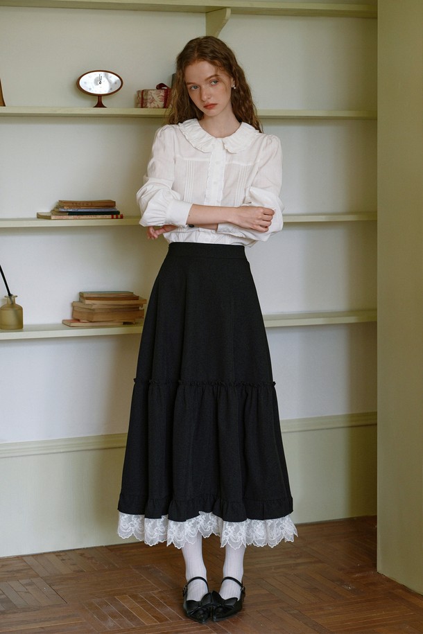 Cest Moidew - 롱스커트 - Cest_Lace half banding skirt