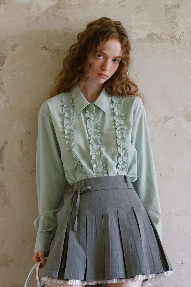 Cest Moidew - 셔츠 - Cest_Mint frill collar shirt