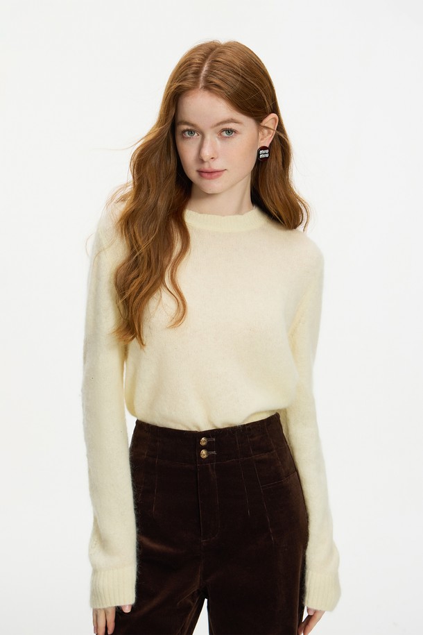 WE'DEE - 스웨터 - WD_Pitting sleeve woolen knit top