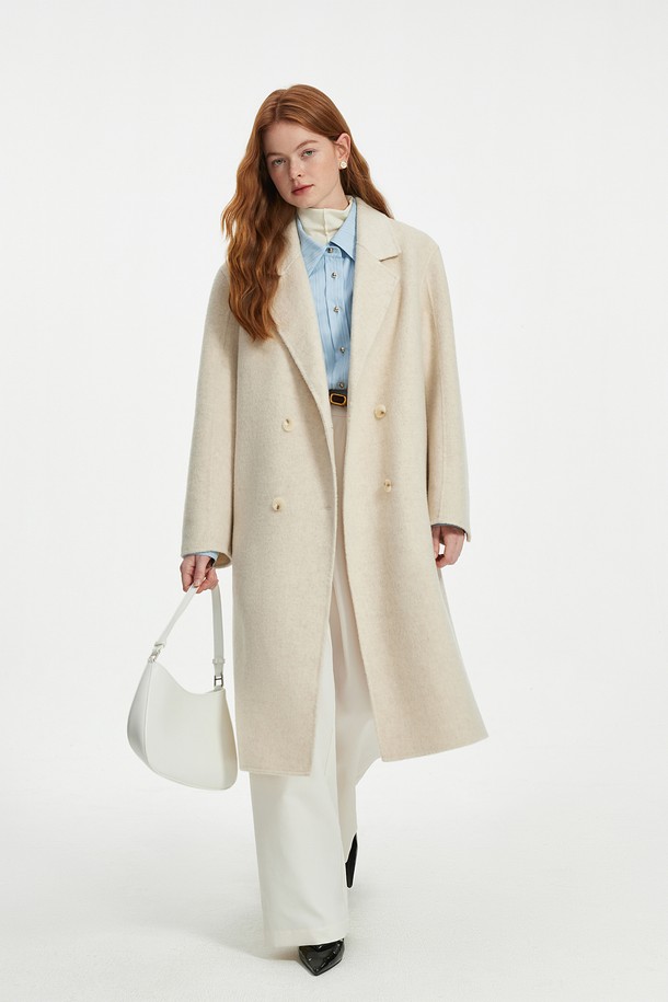 WE'DEE - 코트 - WD_Double breasted woolen coat_IVORY