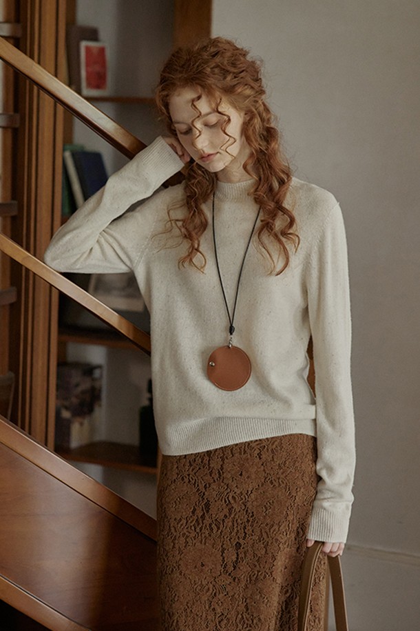 Proud Mary - 스웨터 - PM_Basic high neck knit top_IVORY