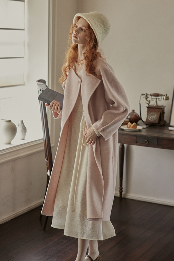 Proud Mary - 코트 - PM_Soft pink wool long coat