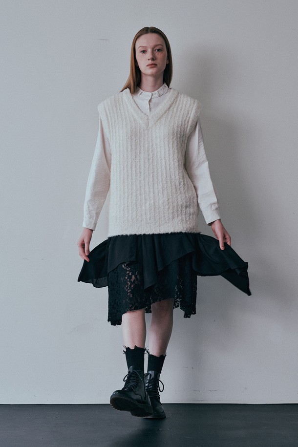 PIASTUDIO - 미니스커트 - BA_Three-layer pattern skirt_2color