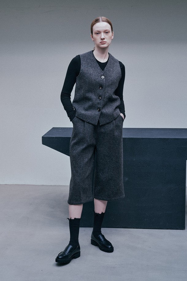 PIASTUDIO - 셋업 - BA_Winter suit vest pants set_GRAY BROWN