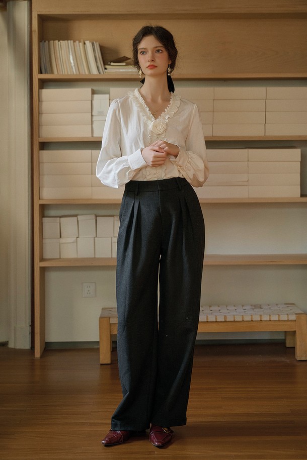 Simple Retro - 롱/미디팬츠 - SR_Anti-wrinkle commuter pants