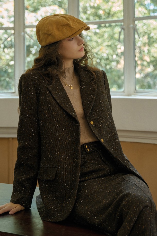 Simple Retro - 자켓 - SR_Vintage wool brown jacket