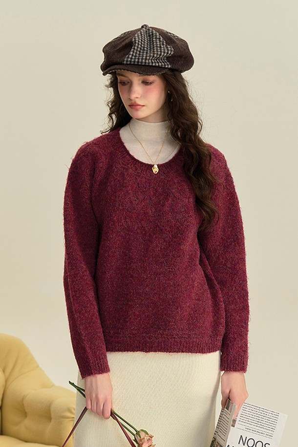 Simple Retro - 스웨터 - SR_Vintage loose knit sweater_3color