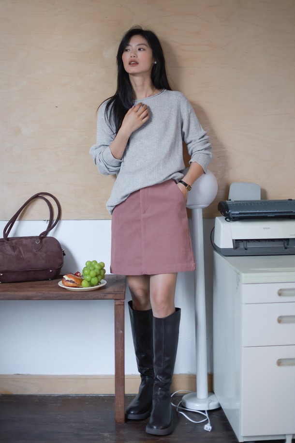 LANGSON - 미니스커트 - LS_Corduroy mini skirt_4color