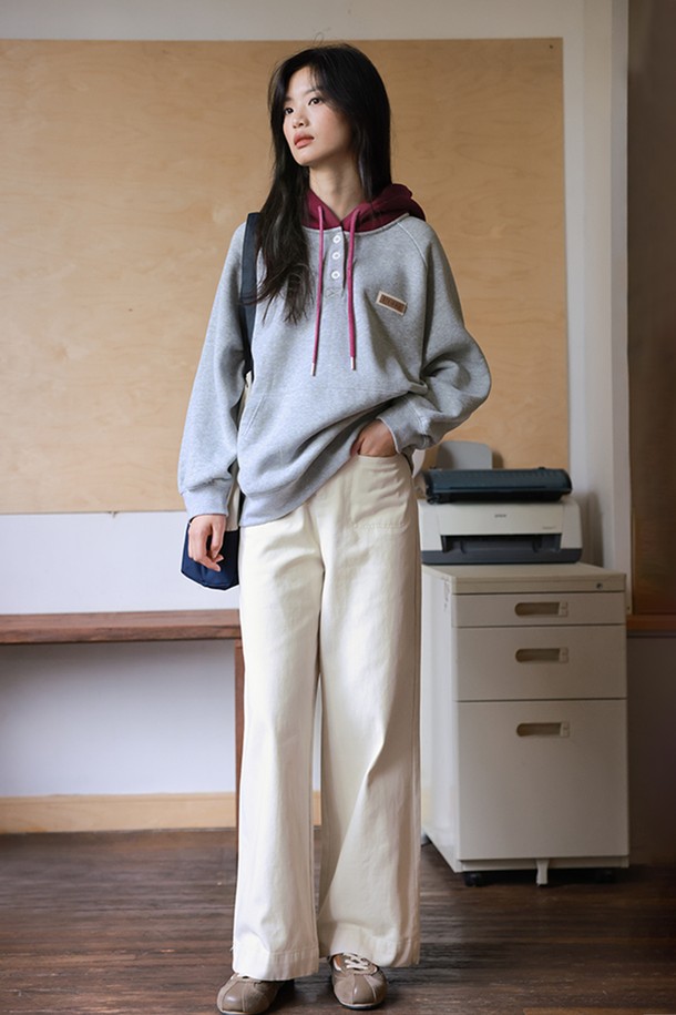 LANGSON - 롱/미디팬츠 - LS_High-waisted pocket pants_2color