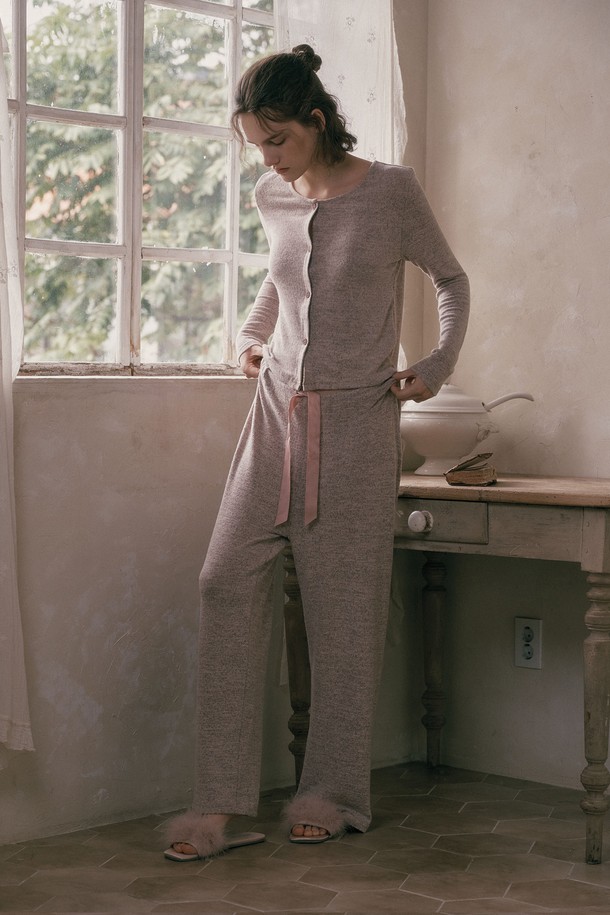 Melanie Joy - 홈웨어 - MJ_Basic three piece pajamas_4color