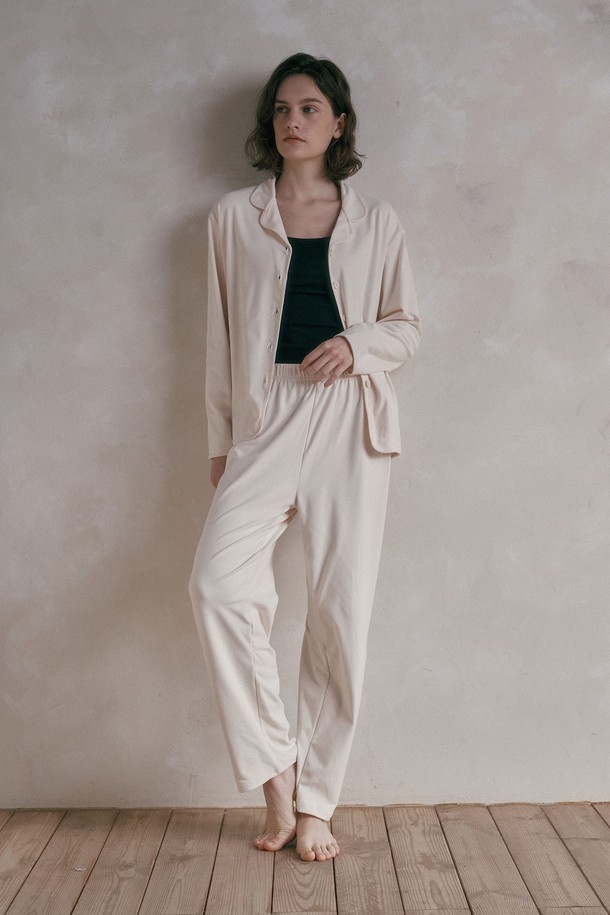 Melanie Joy - 홈웨어 - MJ_Soft button two piece pajamas_3color