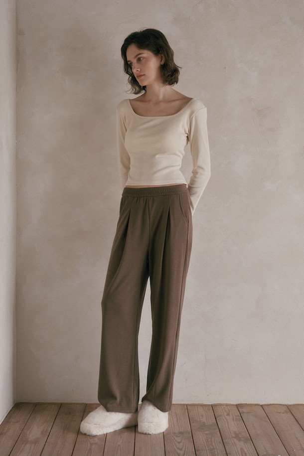 Melanie Joy - 홈웨어 - MJ_Solid color banding pants_4color