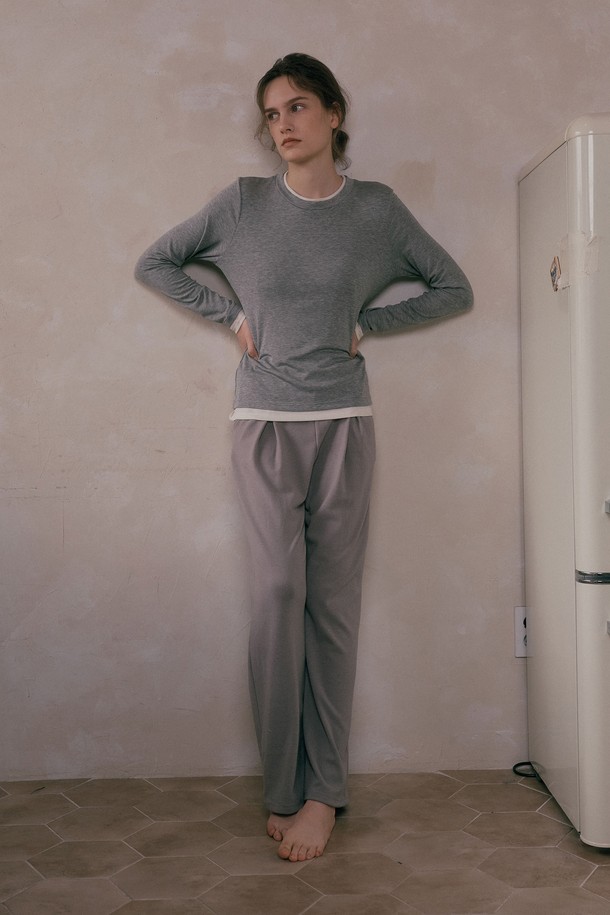 Melanie Joy - 홈웨어 - MJ_Solid color banding pants_4color