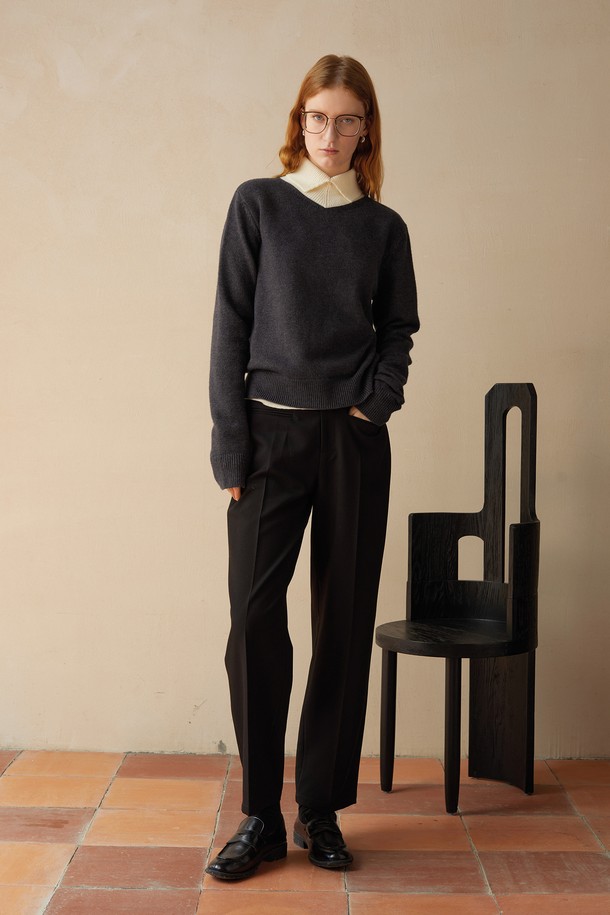 PIASTUDIO - 롱/미디팬츠 - BA_High-waisted casual pants_2color