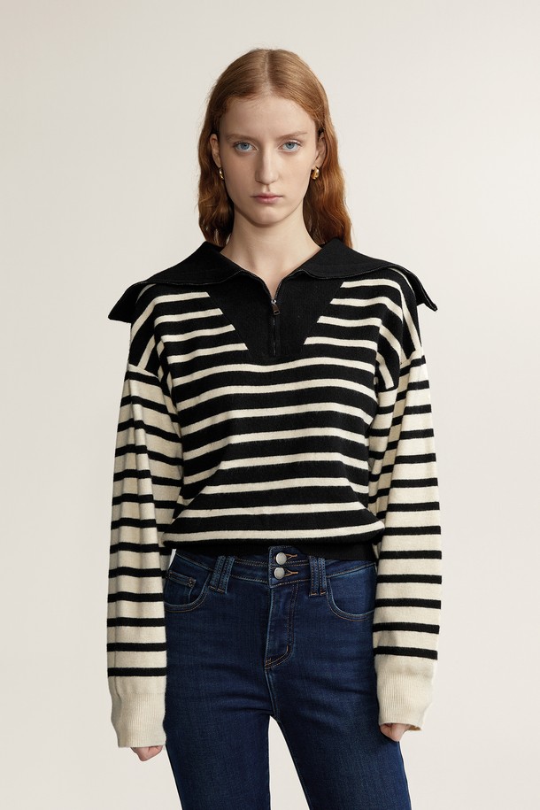 PIASTUDIO - 스웨터 - BA_Striped semi overfit knit sweater