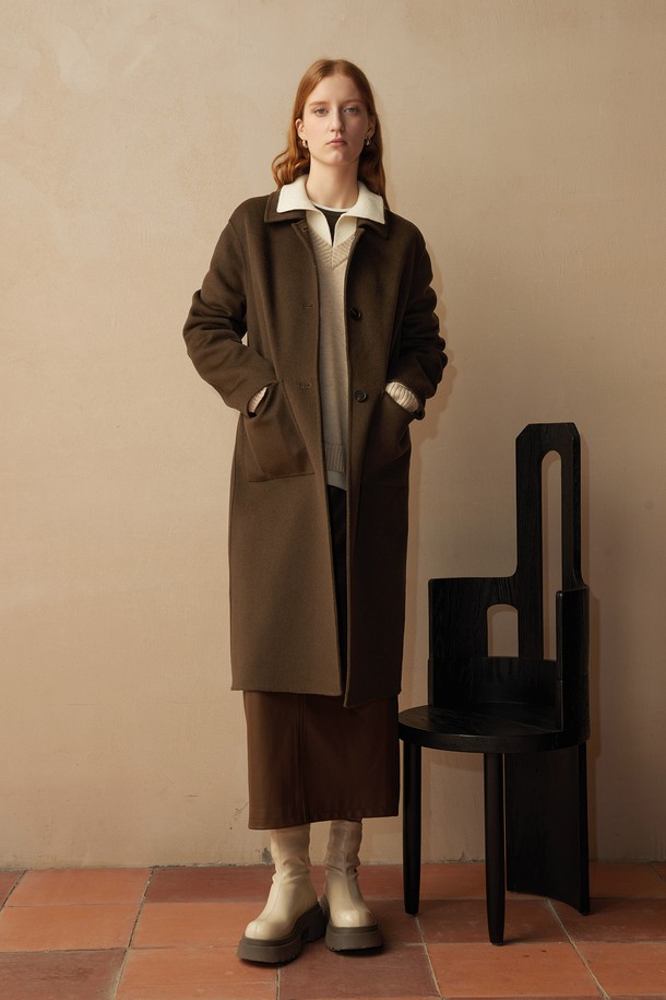 PIASTUDIO - 코트 - BA_Gentle solid color wool coat_2color