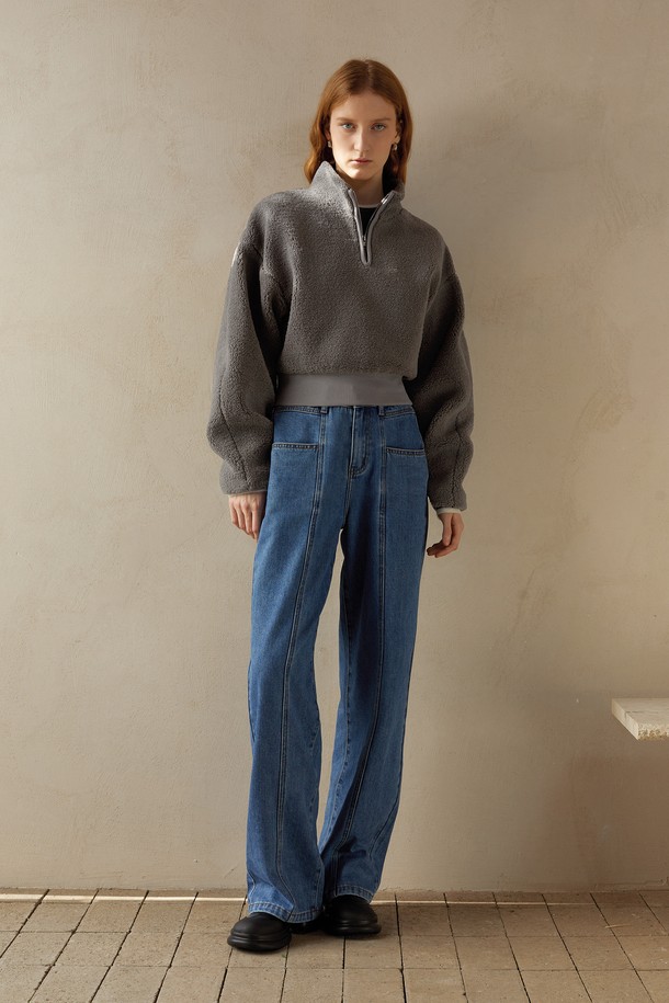 PIASTUDIO - 데님 - BA_Wash high waist blue jeans