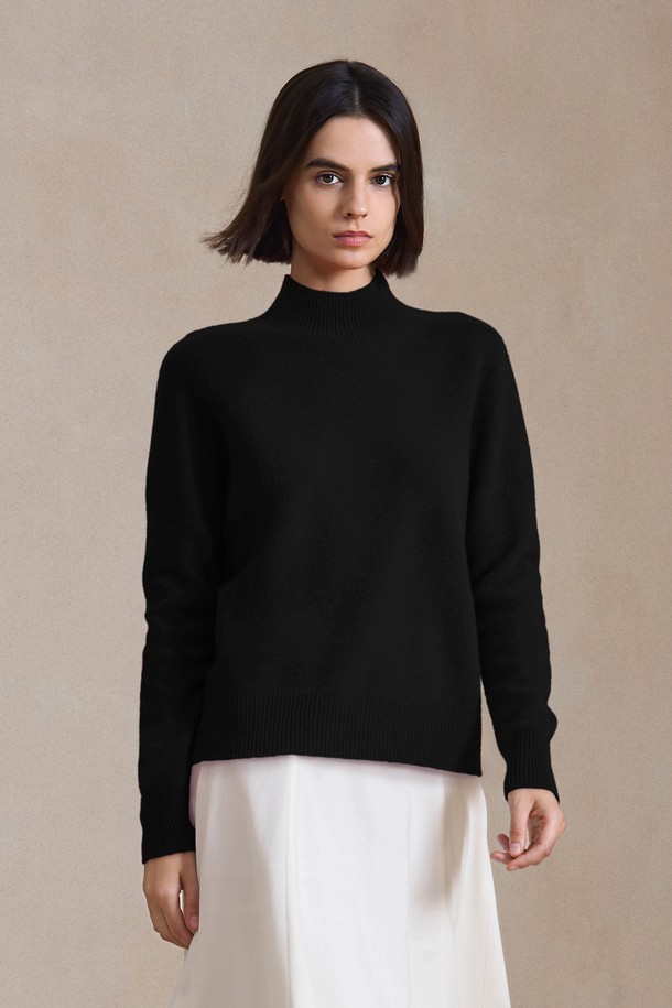 YYIAM - 터틀넥 - YY_Wool half-turtleneck knit top_5color