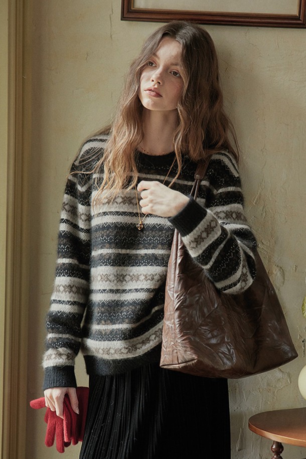 Proud Mary - 스웨터 - PM_Fair isle wool knit sweater