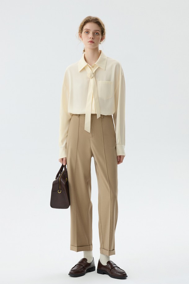 WE'DEE - 롱/미디팬츠 - WD_Straight suit fit pants_2color