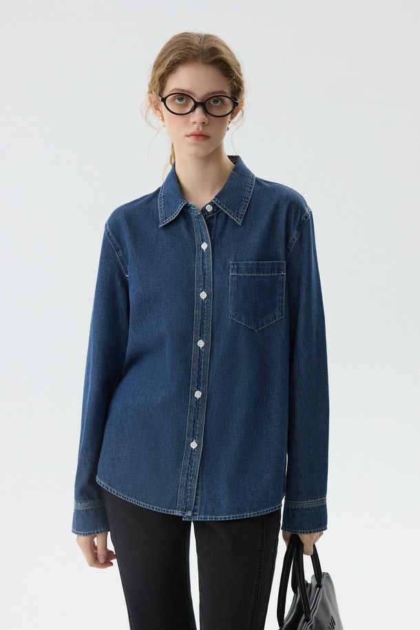 WE'DEE - 셔츠 - WD_Classic pocket denim shirt