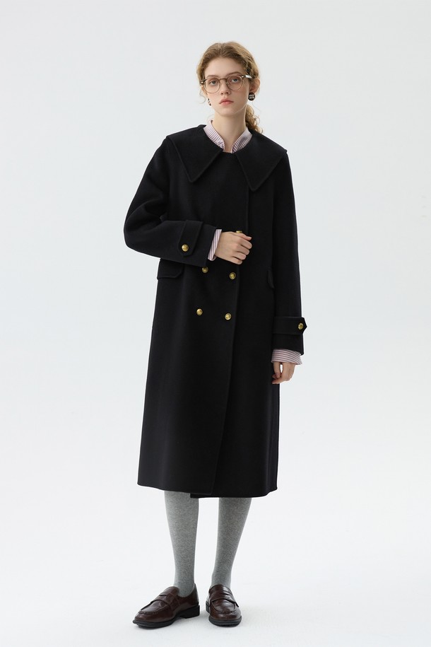 WE'DEE - 코트 - WD_Big collar double coat_2color