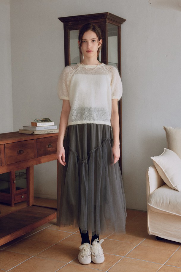 itte - 롱스커트 - IT_Tulle ballet elegant skirt_2color