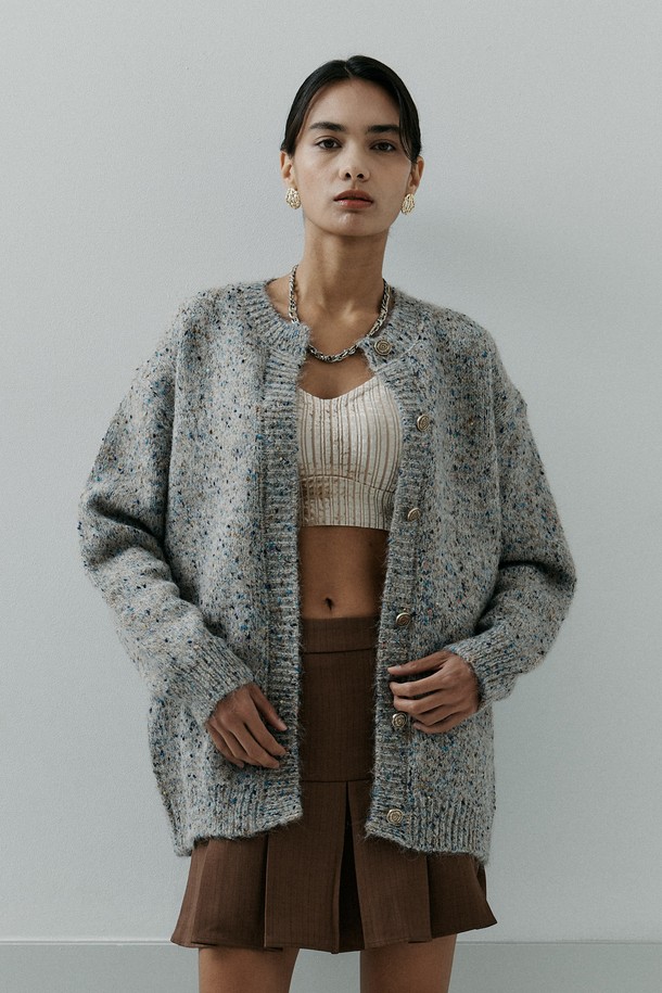 itte - 가디건 - IT_Round sequins knit cardigan